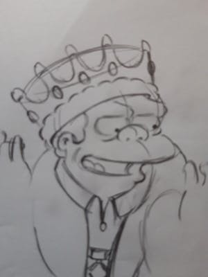 Matt Groening - originele productie tekening, The Simpsons, Nelson Muntz kopen? Bied vanaf 60!