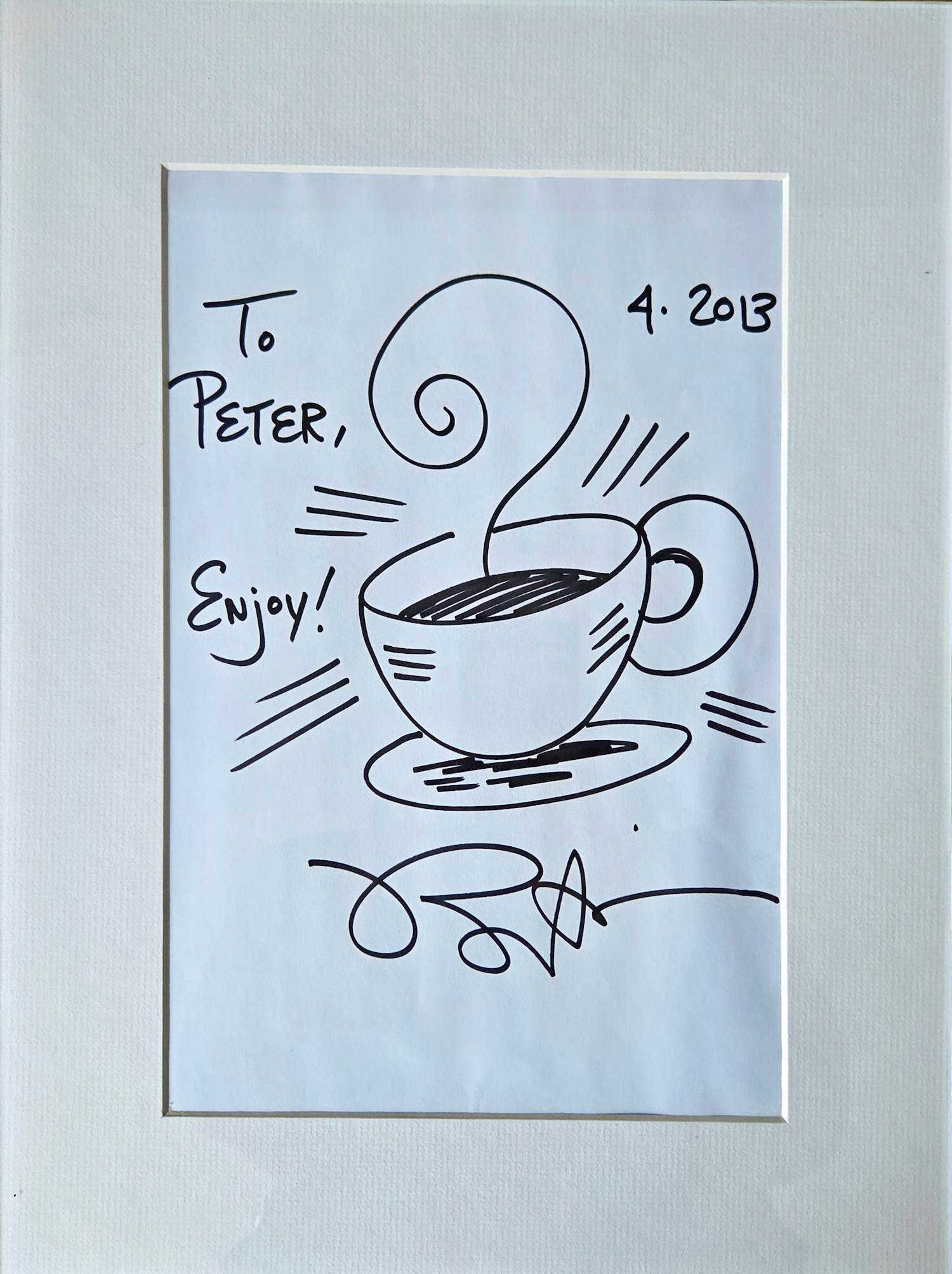 Romero Britto - Originele schets handgesigneerd kopen? Bied vanaf 109!