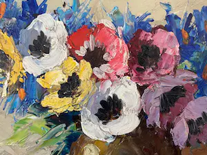 Niet of onleesbaar gesigneerd - boeket met korenbloemen kopen? Bied vanaf 1!