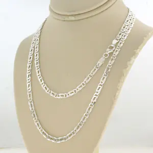 Zilveren valkenoog schakel collier – 60 cm lang - 11.6 gram kopen? Bied vanaf 75!