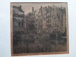 Willem Witsen - Ets, Oudezijds Voorburgwal en de Oudezijds Kolk in Amsterdam kopen? Bied vanaf 80!