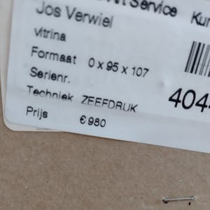 Jos Verwiel - Prachtige abstracte zeefdruk uit 2005 kopen? Bied vanaf 125!