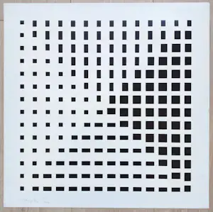 Peter Struycken - zeefdruk: geometrisch abstract (1966) kopen? Bied vanaf 250!