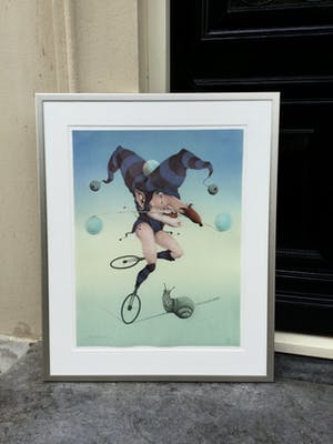 Hans Kanters - C4795, Surrealistische voorstelling met Joker als ballerina kopen? Bied vanaf 350!