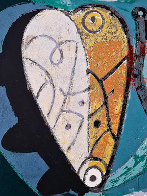 Piet Warffemius - Grote, in 1991 gemaakte kleuren lithografie "Latmul" beperkte oplage (38/60) kopen? Bied vanaf 50!