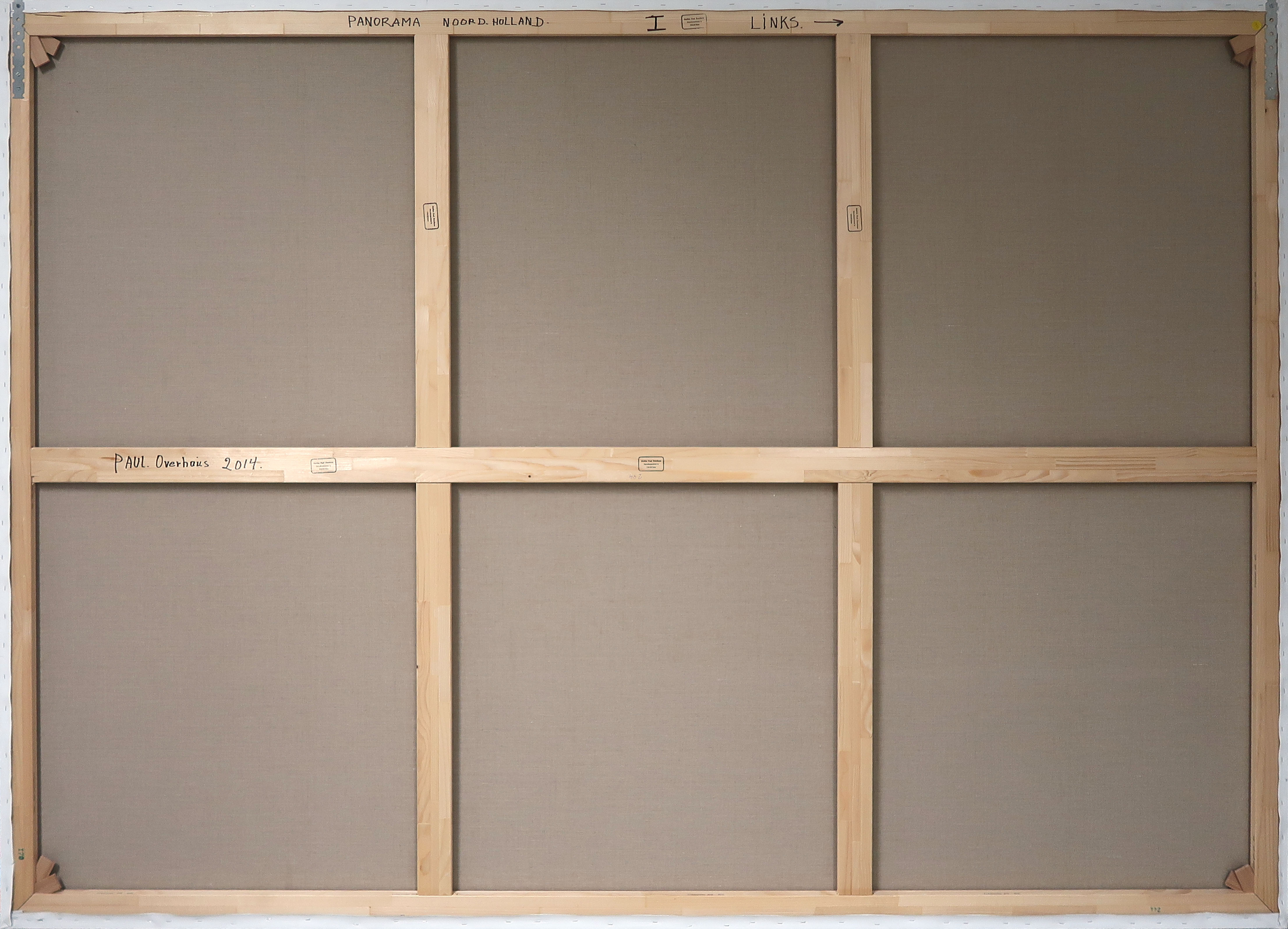 Paul Overhaus - Olieverf op doek, vijfluik Panorama Noord-Holland (Uitzonderlijk groot!) kopen? Bied vanaf 600!