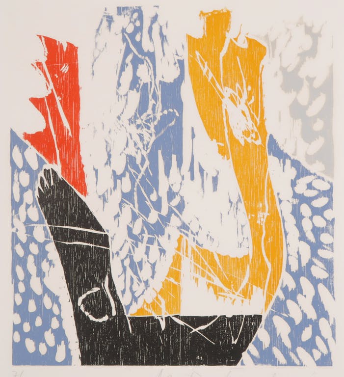 Martin Engelman - Martin Engelman: Houtsnede, Zonder titel verkocht voor € 60!