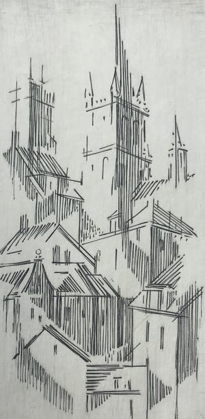 Jan Flameng - 4 prachtige gesigneerde en genummerde etsen - oplage 30 kopen? Bied vanaf 65!