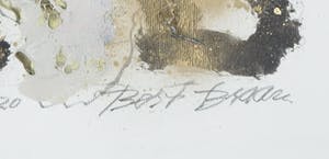 Bert Braam - Gemengde techniek op papier, Lot van twee abstracte composities kopen? Bied vanaf 1!