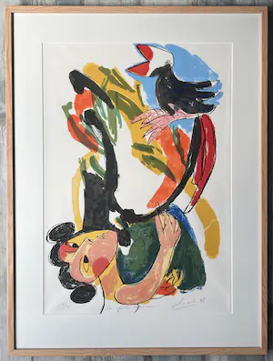 John Lie a Fo - Handgesigneerde zeefdruk | 'La Fille Chinoise' | 1996 (GROOT & INGELIJST) kopen? Bied vanaf 1!