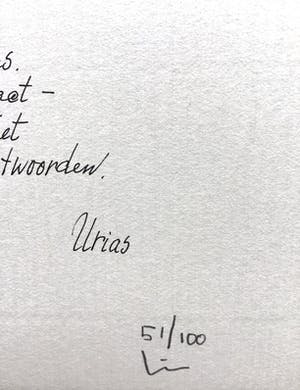 Maarten Beks - litho ,letters from Urias ll gesigneerd, oplage 51/100 kopen? Bied vanaf 1!