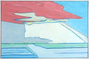 Paul Overhaus - Olieverf op doek, Roze wolk - Ingelijst verkocht voor € 1!