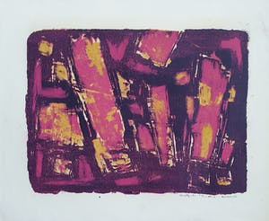 Wim Motz - litho - 1961 Handdruk kopen? Bied vanaf 40!