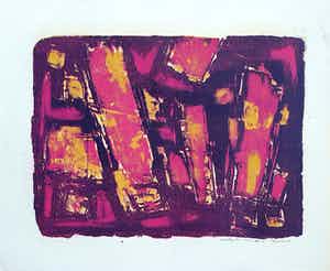 Wim Motz - litho - 1961 Handdruk verkocht voor € 40!