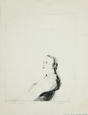 Robbert de Bakker - Ets, meisje in stoel kopen? Bied vanaf 1!