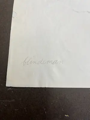 Lucebert - ' Blindeman' - mooie en originele inkttekening uit 1962 in goede staat kopen? Bied vanaf 400!