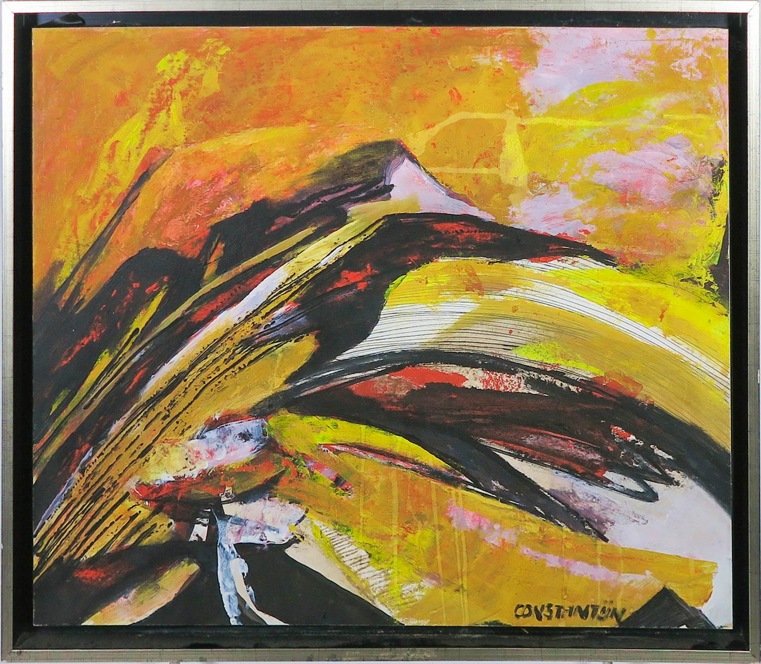 Constantijn Molenkamp - Acrylverf op papier, Zeeschappen - Ingelijst kopen? Bied vanaf 100!