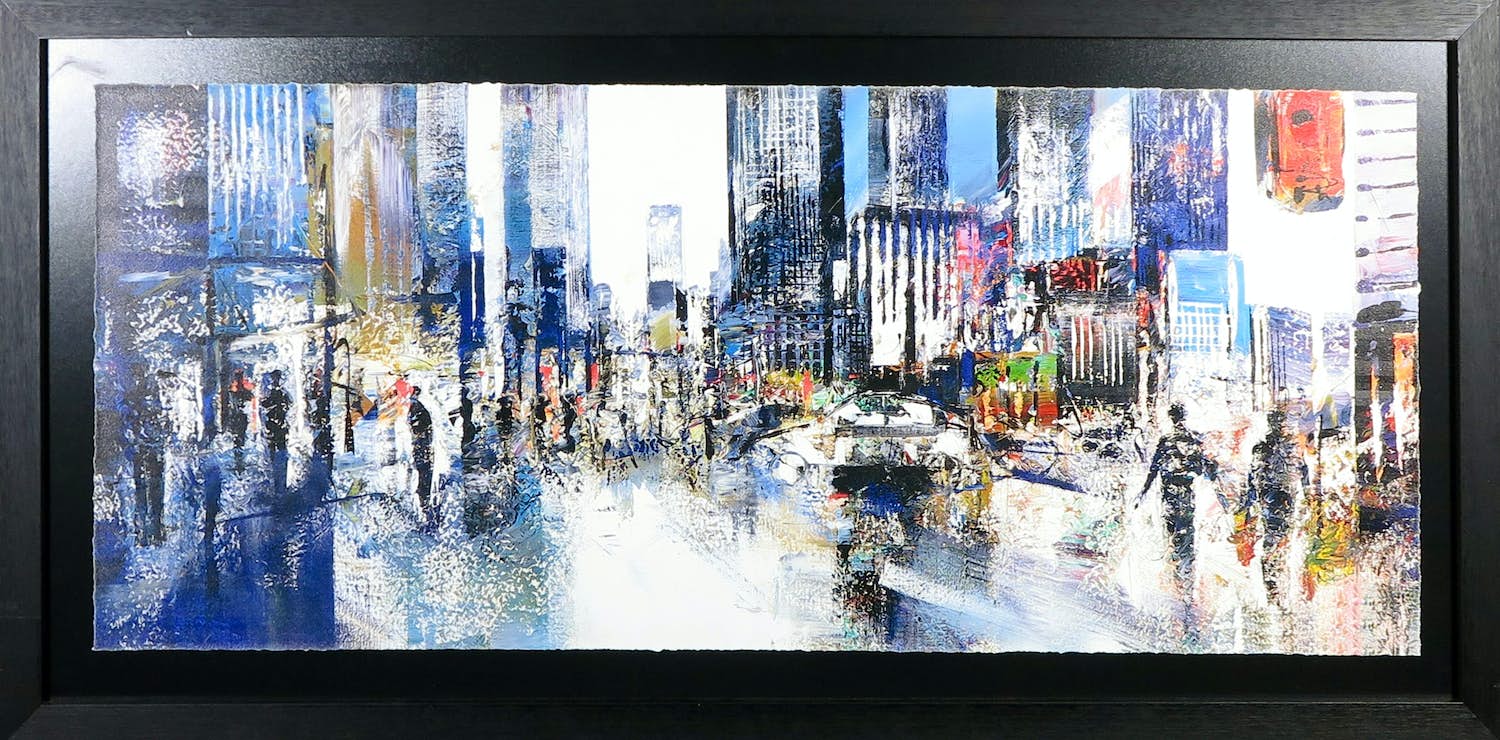 Peter Meijer - Zeefdruk, NY Manhattan Clinton ave. - Ingelijst (Groot) kopen? Bied vanaf 150!