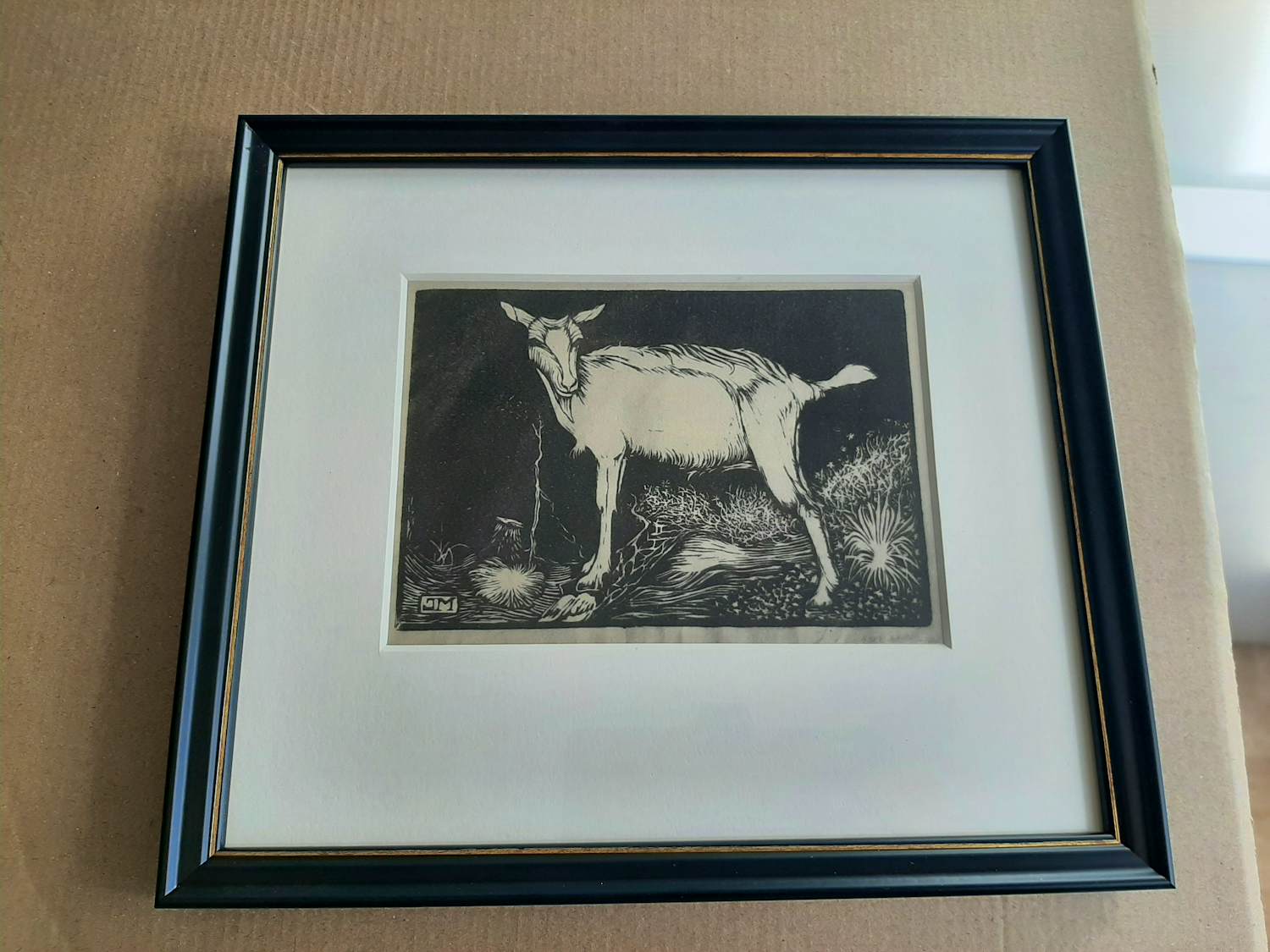 Jan Mankes - Originele Heliogravure Geit, 1923 verkocht voor € 100!
