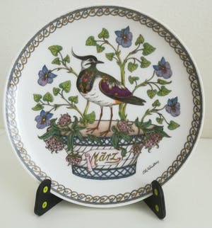 Hutschenreuther - Wandbord Porselein, Kievit door Ole Winther kopen? Bied vanaf 19!
