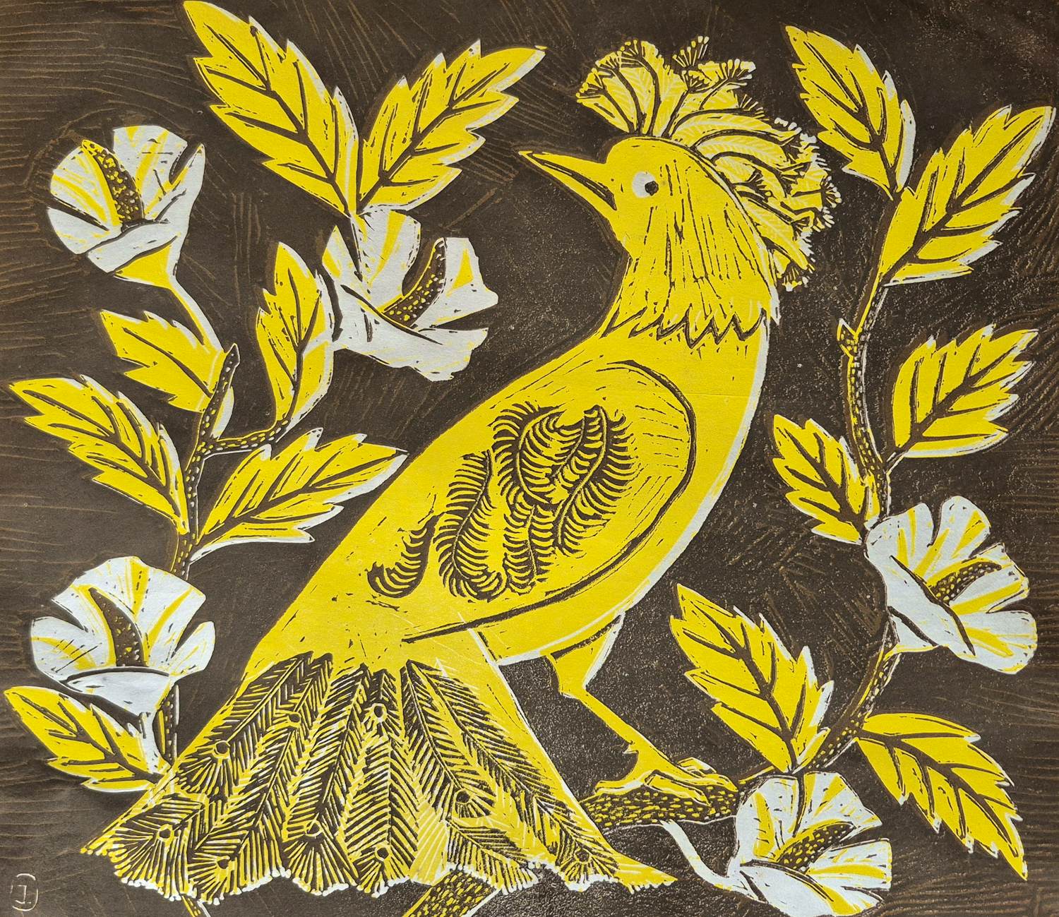 Jeanne Bieruma Oosting - houtsnede - tropische vogel - gesigneerd r.o. kopen? Bied vanaf 395!