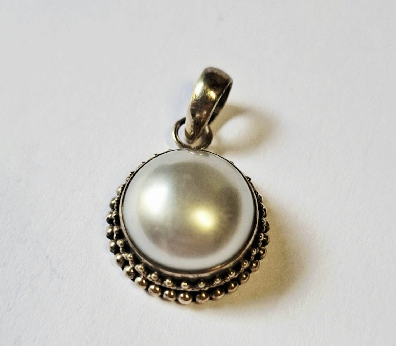 Nieuwe zilveren hanger met Mabe parel kopen? Bied vanaf 65!