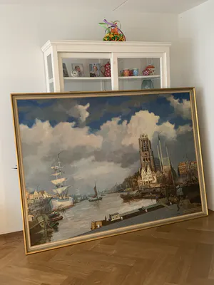 Martin van Waning - Gezicht op Dordrecht kopen? Bied vanaf 1250!