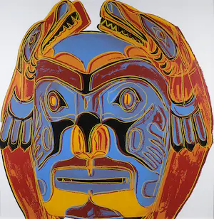 Andy Warhol - Northwest Coast Mask uit de serie Cowboys & Indians - Ingelijst kopen? Bied vanaf 1!