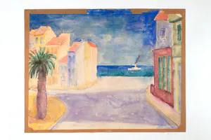 Toon Vijftigschild - Stadsgezicht op Nijmegen - Waalkade kopen? Bied vanaf 125!