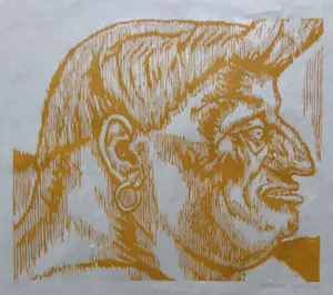 Herman Gordijn - KARAKTERKOP / KLEURHOUTSNEDE / 66x51cm / SIG / 1989 kaufen? Bieten Sie von 20!