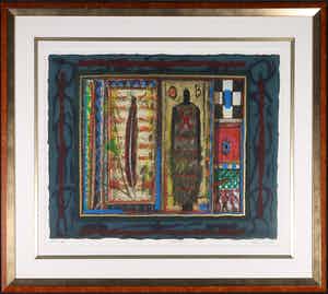 Eric Toebosch - Zeefdruk, Angeli - Ingelijst verkocht voor € 35!