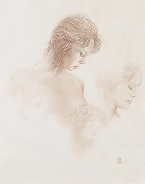 Herman van Rossum - Potloodtekening, Studie van Bea kopen? Bied vanaf 40!