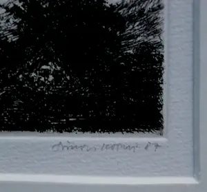 Buy Simon Koene - Ets: Landschap met stormachtig weer - 1987? Bid from 65!