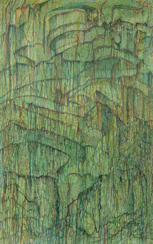 Janus Nuiten - Olieverf op doek, Zonder titel - Ingelijst (Groot) kopen? Bied vanaf 200!