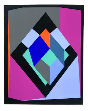 Guy Vandenbranden - Abstracte compositie - gesigneerde zeefdruk vendu pour 330€ !