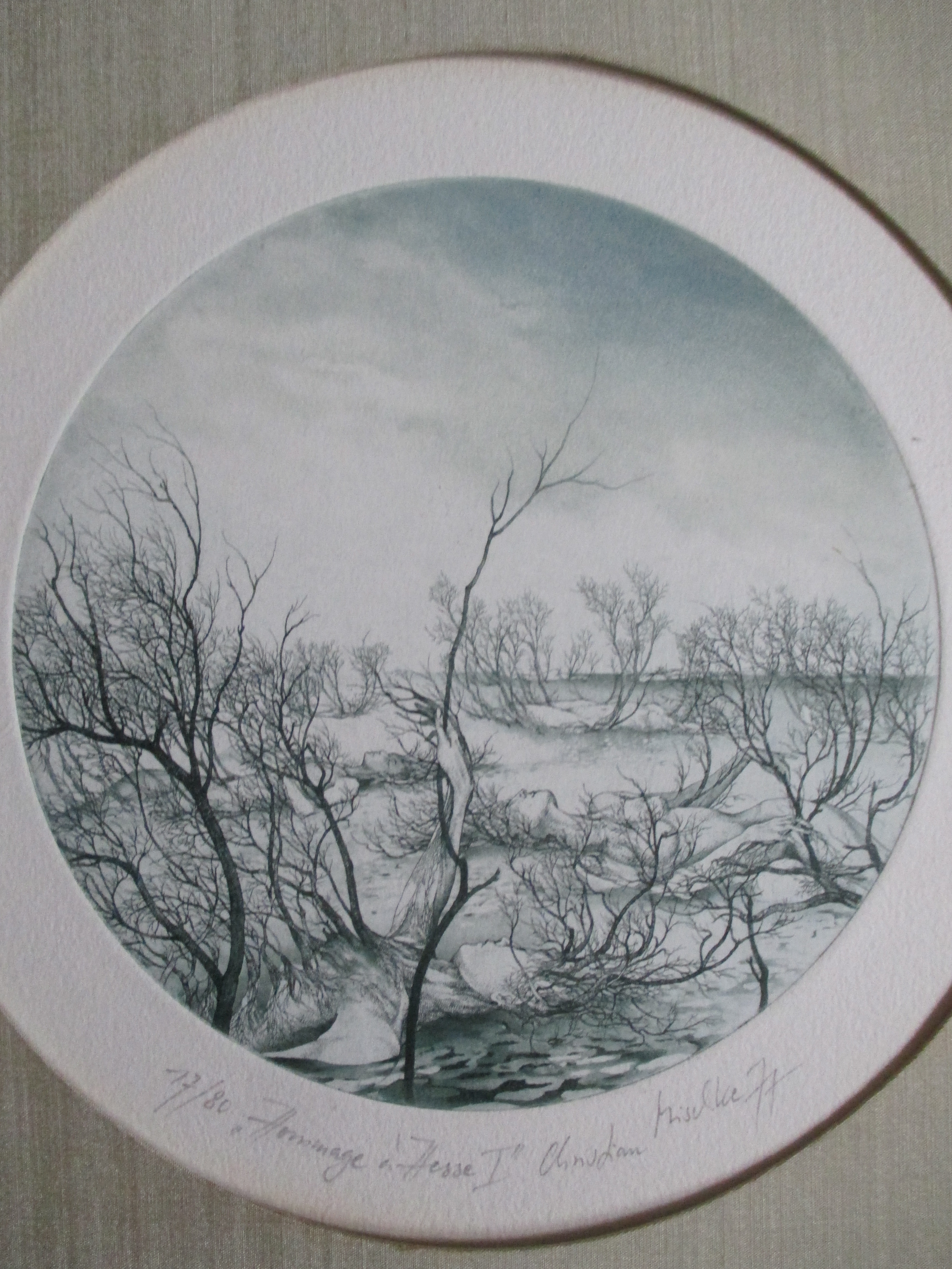 Christian Mischke - ets "Hommage à Hesse I" verkocht voor € 35!