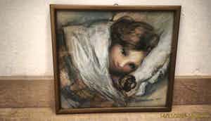 Francine Somers - POTRET MEISJE IN BED MET POP 1941 verkocht voor € 48!