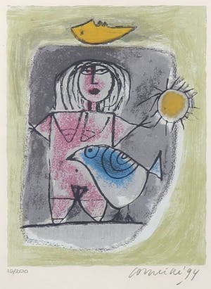 Corneille - Zeefdruk, Femme nue - Ingelijst kopen? Bied vanaf 150!