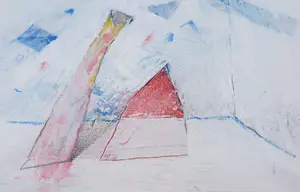 Piet Warffemius - Gemengde techniek op papier, Compositie in witte ruimte kopen? Bied vanaf 50!