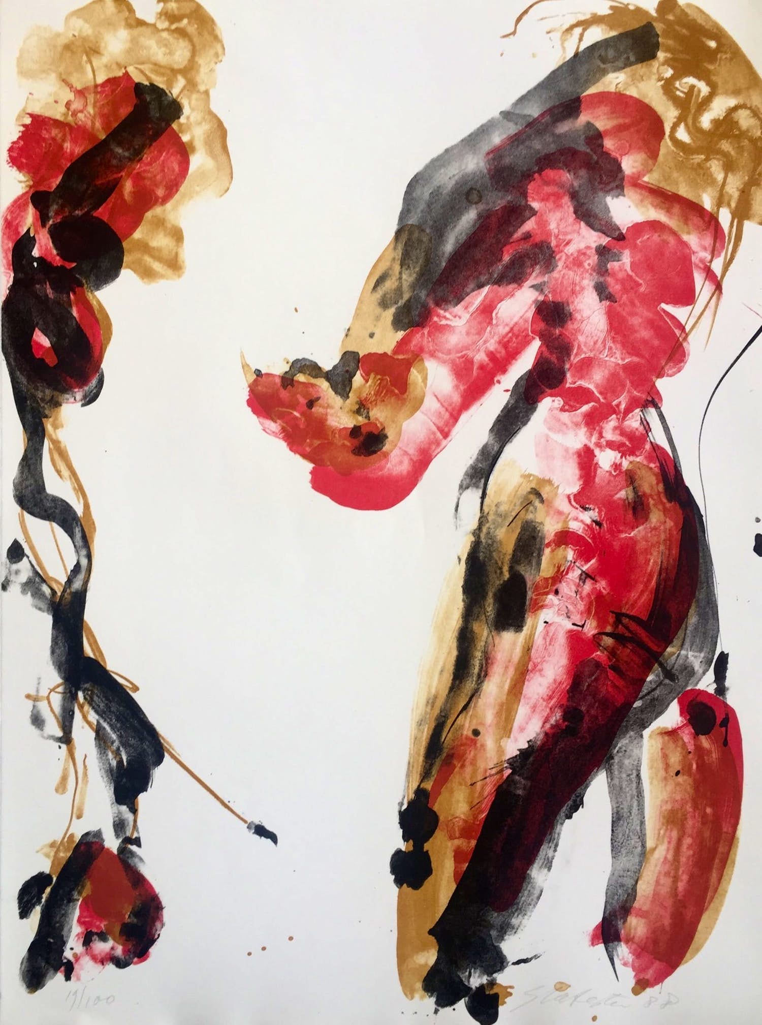 Ger Lataster - abstracte litho - 1988 - oplage 100 ex verkocht voor € 75!