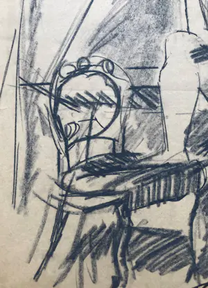 Gerard Brussee - studietekening kopen? Bied vanaf 40!