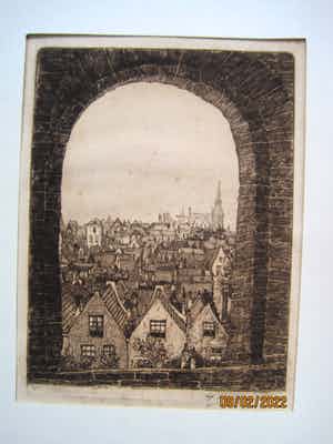 Herman Heuff - Stadsgezicht op Zierikzee verkocht voor € 40!