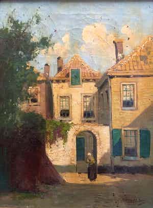 C. Nieuwenhuis - Oudhollands steegje verkocht voor € 1!