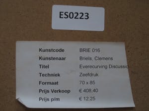 Clemens Briels - GROOT!! Zeefdruk "Everecurving Discussion" - gesigneerd kopen? Bied vanaf 10!