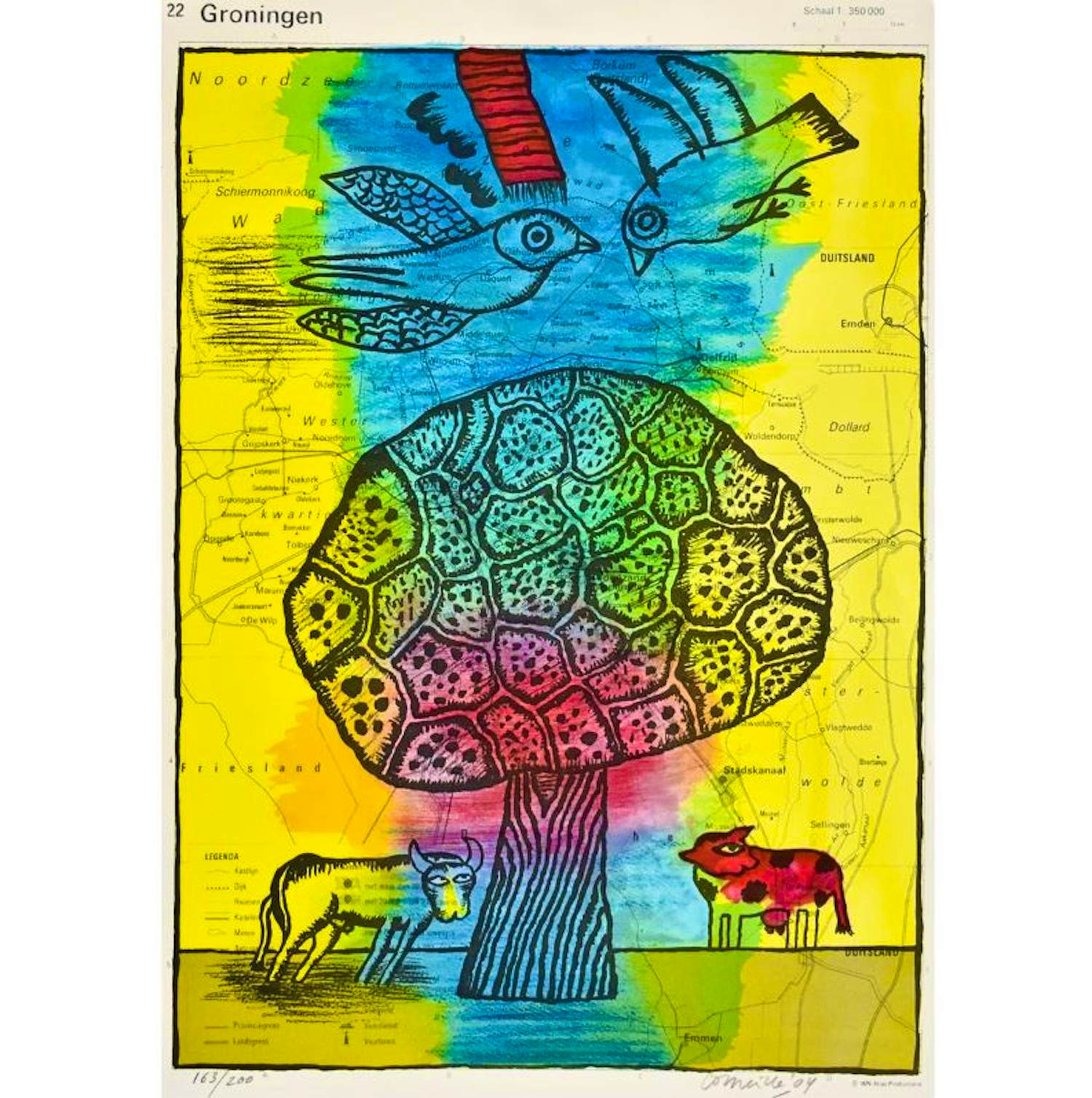 Corneille - Kleurenzeefdruk GRONINGEN Handgesigneerd kopen? Bied vanaf 245!