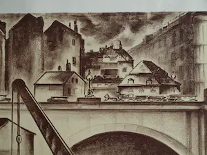 Mommie Schwarz - Kunst-Schoolplaat (?) uit ca. 1975 , “Paris”, Parijs - SBV Utrecht kopen? Bied vanaf 1!