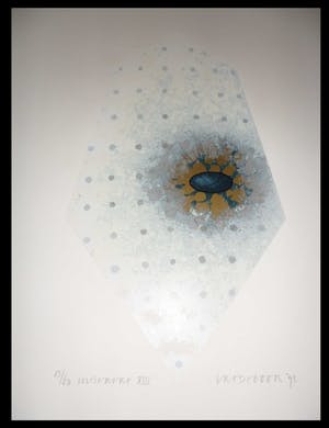 Bert Vredegoor - Zeefdruk, titel, "Miserere VIII ". kopen? Bied vanaf 20!