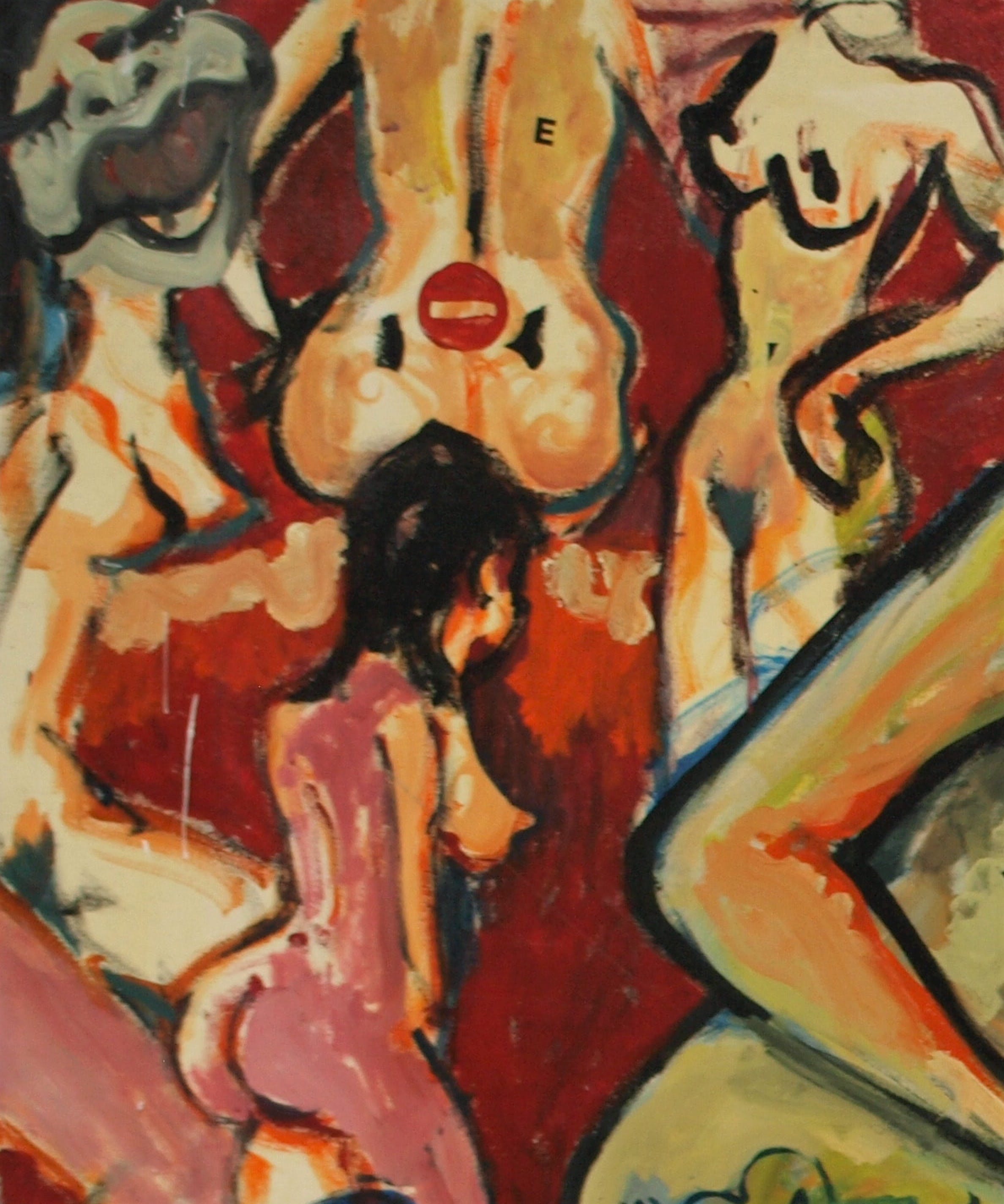 Peter Klashorst - Acrylverf op doek – “Billen” – Zeer GROOT - ca. 1995 kopen? Bied vanaf 1!