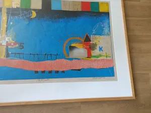 Buy Theo Koster - Night fall schitterende bewerkte zeefdruk GROOT ingelijst? Bid from 275!