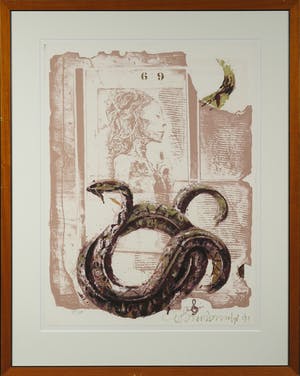 Gerti Bierenbroodspot - Litho, Z.T. Slang - Ingelijst kopen? Bied vanaf 10!
